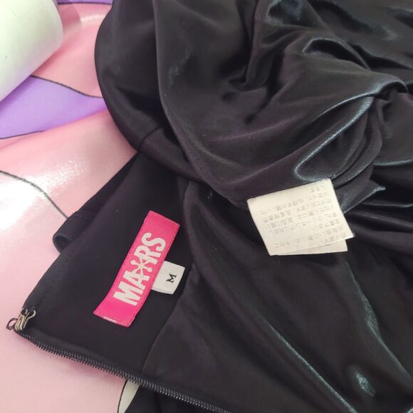 MA*RS Black Mini Skirt Small Peplum Gyaru Gal Style Y2K Harajuku Fashion Japan - Picture 2 of 12